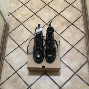 Dr.Martens Platform Patent Black Boots Women’s US size 6 NIB